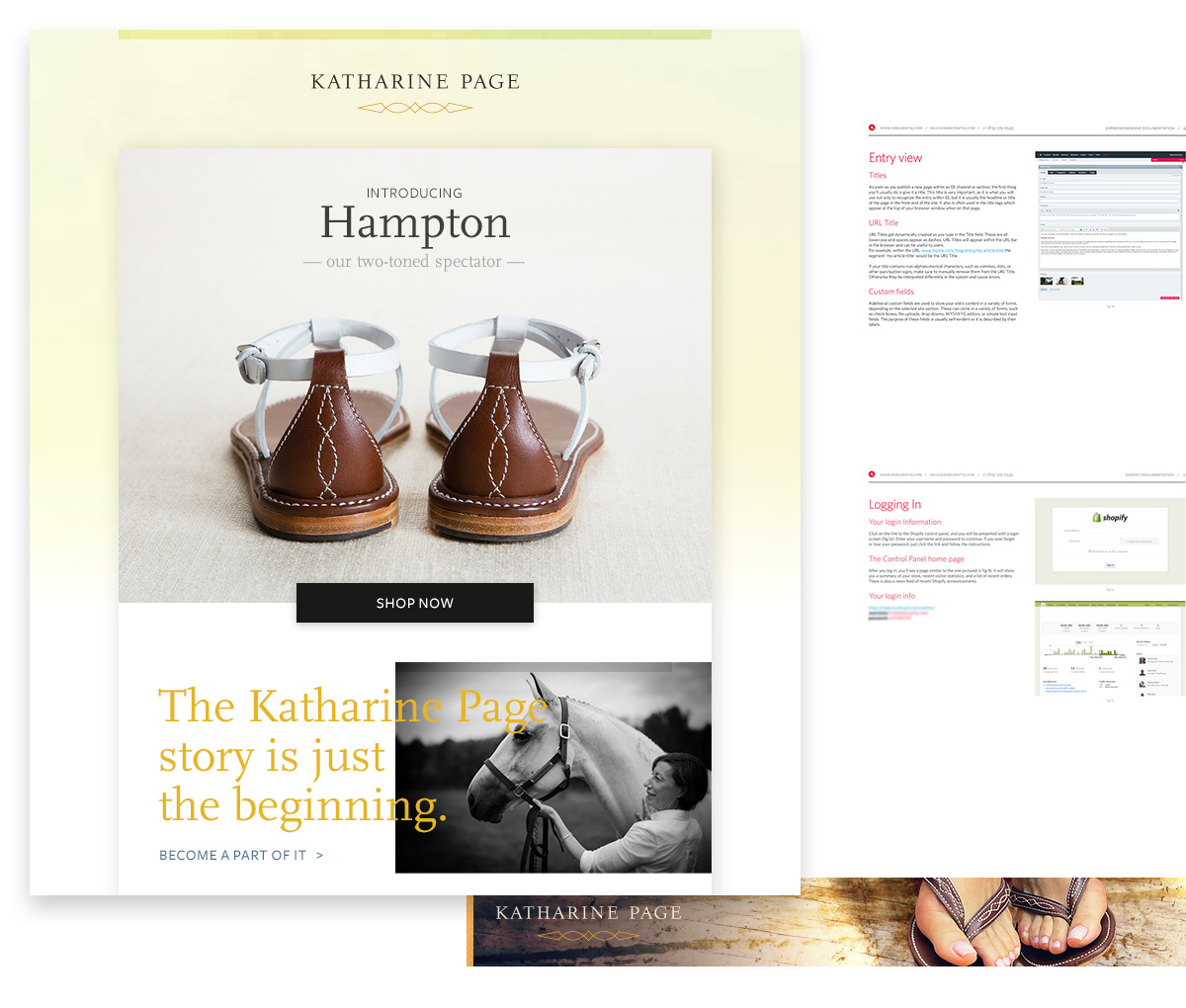 Katharine Page email and ad design